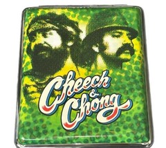 Cheech & Chong Cigarette Case Cash Stash Tin Smoke Themed Tobacco Double Sided image 1