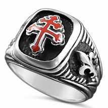 Cross of Lorraine Special forces ring   Artisan made Sterling Silver - $89.10