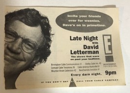 Late Night With David Letterman Vintage Tv Guide Print Ad  Tpa28 - $5.93