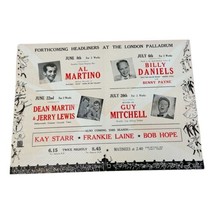 Palladium Theatre UK Playbill Ad Coming Al Martino Martin Lewis Vintage 1953 - £26.66 GBP