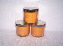 Bath &amp; Body Works Peach Meringue Scented Jar Candle  4 oz Lot of 3 - £23.58 GBP