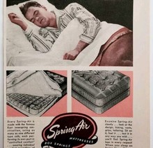 1947 Spring Air Mattress Box Spring Michigan Advertisement Bedding Sleep... - $19.99