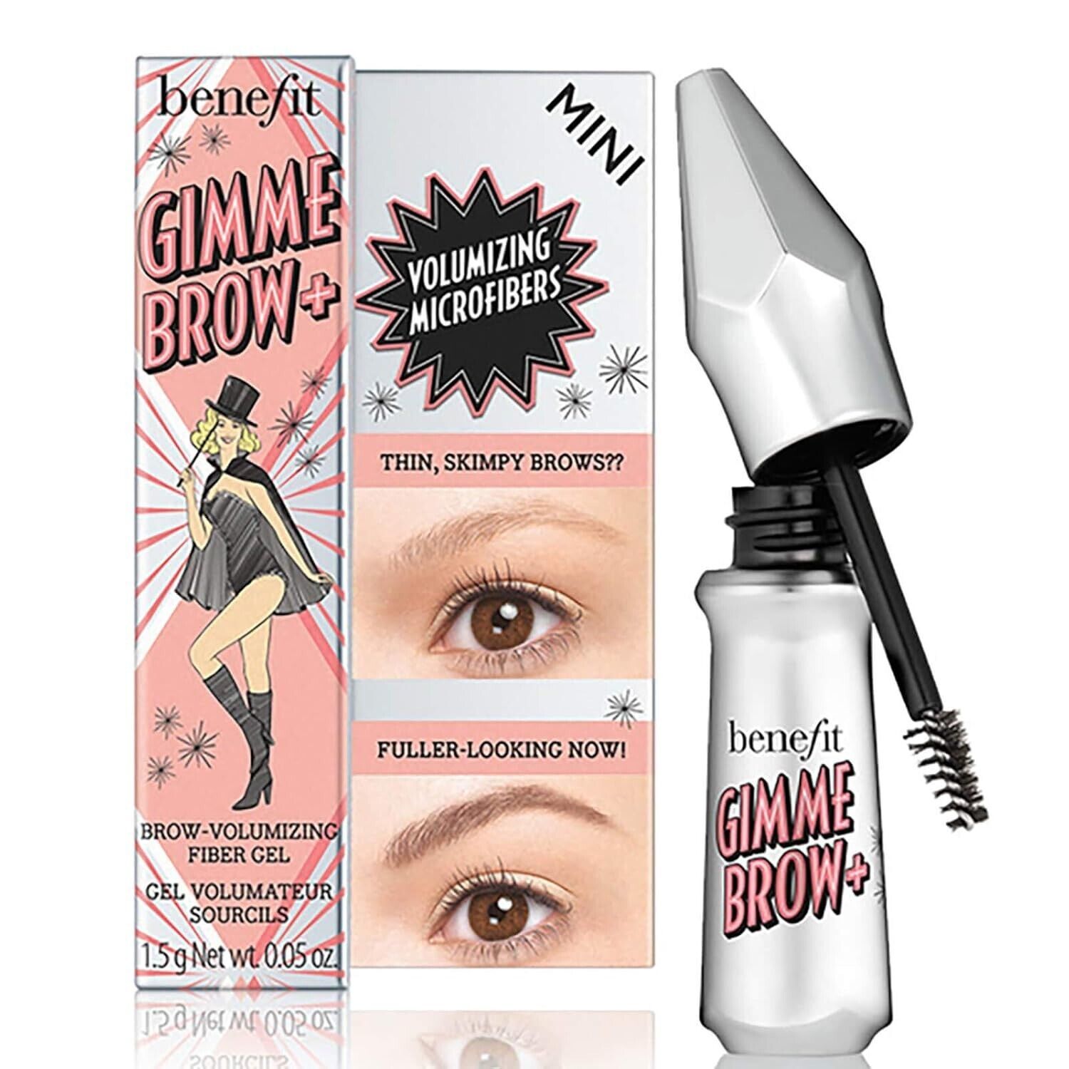 Benefit Gimme Brow+ Tinted Volumizing Eyebrow Gel MINI - 3.5 Warm Auburn Brown