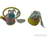 Avon Gift Collection 2 Busy Bunny Easter Ornaments Basket Watering Can V... - $5.93