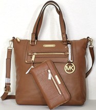 MICHAEL KORS GILMORE LARGE LUGGAGE BROWN LEATHER TOTE BAG +/OR WALLETNWT! - £73.58 GBP+