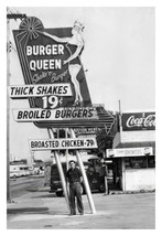 Burger Queen Coca Cola Burger Joint Vintage Signs 4X6 Photo - £6.25 GBP