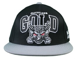 Gold M. V.P.Ruthless Beebull Nero/Grigio Starter Cappello da Baseball Nwt - £13.75 GBP