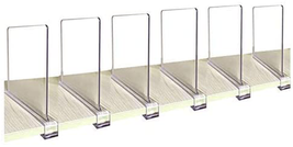CY Craft Acrylic Shelf Divider, Wood Shelf Dividers,Clear Closet Shelf Separator - £21.78 GBP+