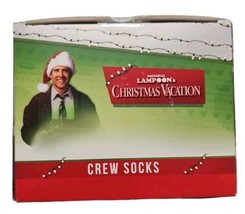 National Lampoons Christmas Vacation Men&#39;s 3-Pack of Crew Socks w/ Novel... - £10.07 GBP