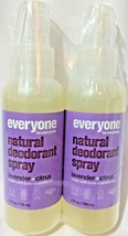 2 Pack Everyone for Everybody Natural Deodorant Spray Lavender &amp; Citrus ... - £15.40 GBP