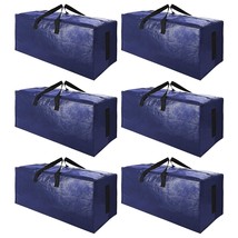 6 Pack Extra Large Moving Bags With Strong Zippers &amp; Carrying Handles, H... - $50.99