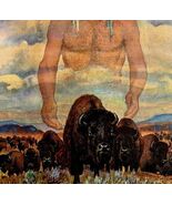 Bison Buffalo Herd 1954 Art Print Paul Bransom Marlin Perkins Zooparade ... - $70.06 CAD