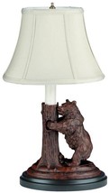 Lamp Bear Standing Finding The Honey Linen Shade Hand Painted OK Casting - £456.31 GBP