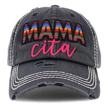 Distressed Embroidered Serape Mamacita Baseball Cap Hat - £19.35 GBP