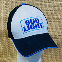 Bud Light Snapback Black White Blue Trim Hat Baseball Hat Design Resources - £10.86 GBP