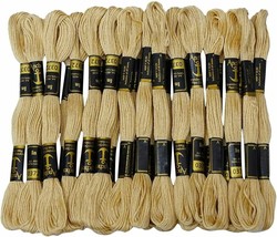 Anchor Threads Cross Stitch Sewing Stranded Cotton Thread Hand Embroidery Beige - £9.72 GBP