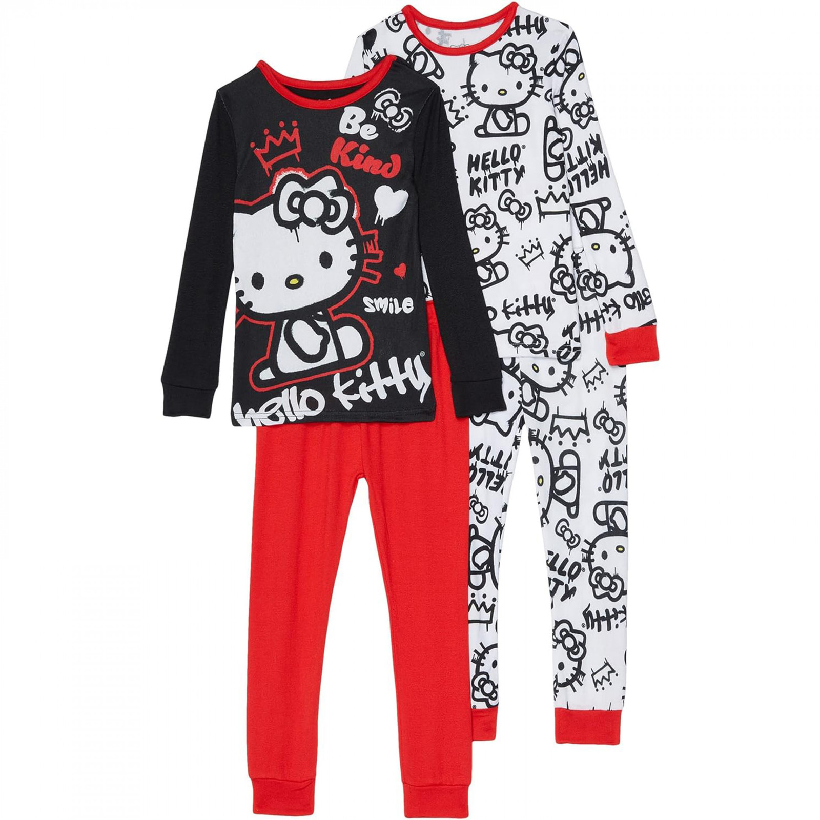 Primary image for Hello Kitty Kindness Girl's 4-Piece Pajama Set Multi-Color