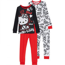 Hello Kitty Kindness Girl&#39;s 4-Piece Pajama Set Multi-Color - £27.07 GBP