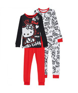 Hello Kitty Kindness Girl&#39;s 4-Piece Pajama Set Multi-Color - £26.65 GBP