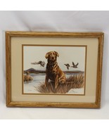 Joanne Graham Art Yellow Labrador Hunting Dog Numbered Signed  Ducks  17... - $176.27 CAD