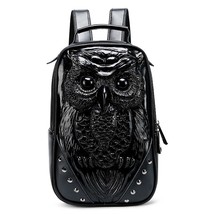 Trend Animal Cool Women Bag 3D Owl Small Backpack High Quality Ladies Backpack P - £59.61 GBP