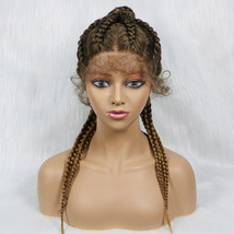 Braided Lace Front Synthetic Wig Braids African Braiding Hair - £180.36 GBP
