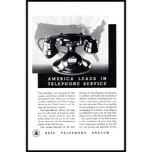 1934 Bell Telephone System Vintage Print Ad Map United States Phone Wall Art - £8.99 GBP