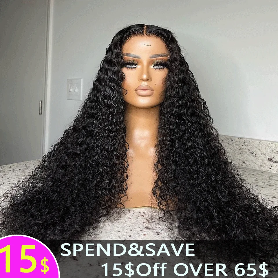 32 30 Inch Glueless Wig Human Hair 13x4 Curly HD Lace Front Human Hair Wigs F - £47.07 GBP+