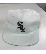 Vintage Chicago White Sox Hat White Snapback MLB Plain Logo Cap Twins En... - $55.56 CAD