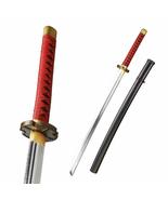 Munetoshi Fantasy Anime Samurai w/Scabbard Foam Sword Chrome Blade Red H... - $419.59 MXN