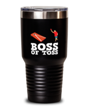 30 oz Tumbler Stainless Steel Insulated  Funny Boss Of The Toss Cornhole... - £27.48 GBP