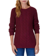 Nautica Women’s Single Cable Knit Tunic Sweater, BRKNBURNDY, S  - $21.78