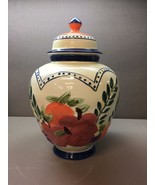 Handpainted Large Made in China Cookie Jar Fruit Decoration Debossed 12.... - £37.07 GBP