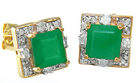 0.48ct Diamond Onyx 14k Yellow Gold Evergreen Halloween Lovely Earrings - £1,074.87 GBP