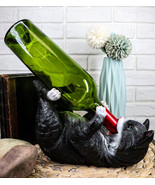 Ebros Feline Black and White Tuxedo Cat Wine Bottle Holder Caddy Figurine - €27,39 EUR