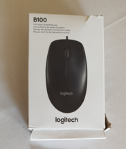 Logitech B100 Corded Wired USB Right or Left Hand Use Mouse for Computers - $12.30 CAD