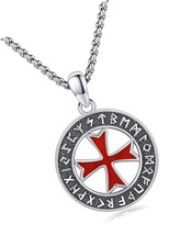 Crusaders Templar Knights Necklace 925 Sterling Iron - $146.49
