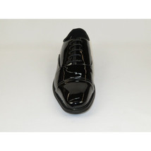 Men Santino Luciano Formal Dress Shoes Patent Leather Shiny Lace up C384 Black image 3
