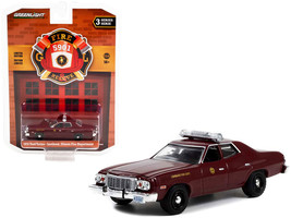 1976 Ford Torino Maroon Lombard Fire Department Illinois Fire &amp; Rescue Series 3 - £12.03 GBP