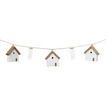 House and Vase Garland (Set of 2) 27&quot;L Wood - £32.13 GBP