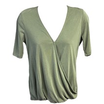 Banana Republic Wrap Top Green NEW Modal V-Neckline Petite Size XS Short Sleeves - $23.74