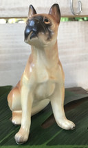 Vintage Boxer 5 1/4&quot; Ceramic Bone China? Pet Dog Collector Figure S8214 - $34.30