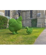 Outdoor Animal Chickens Topiary Green Figures covered in Artificial Gras... - $250.00