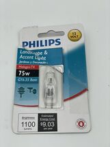 Philips 12V 75W GY6.35 T4 Halogen Light Bulb Bi-Pin Base Bright Clear Lamp - $9.95