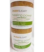 2X Raw Sugar Healing Power Hair Masque Avocado Banana Coconut Agave 12oz... - $34.00 CAD