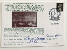 WWII Action Off Caorle Point 1945 by 28th MTB Flotilla Signed by 3 Survivors - £39.96 GBP
