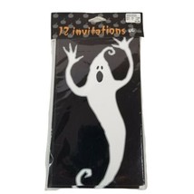 Halloween Party Invitations 12 Pack 2002 Target Ghosts Black White Hallmark Boo - £11.21 GBP