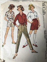 Vintage McCall&#39;s # 4822 Sewing Pattern Juniors Sz 13 Pants Shorts Blouse Pattern - $29.03