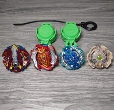 Beyblade Burst Turbo Lot of 4 Achilles, Xcalius, Engaard, Stone-X with Launchers - £17.88 GBP