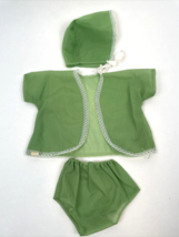 Vintage Doll Clothes Tiny Tears Effanbee Dy Dee Layette Green Sheer Set  - £15.93 GBP